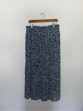 Steilmann | Navy Floral Printed Maxi Skirt